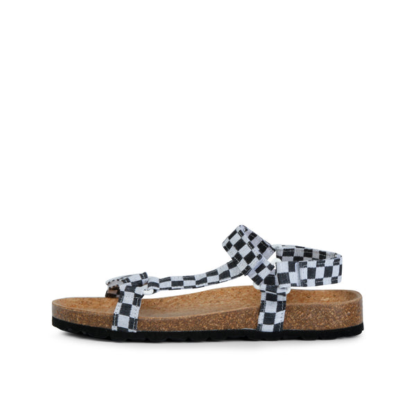 LEVI CHECK SANDAL BLACK