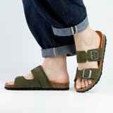 LUCA NUBUK SANDAL OLIVE