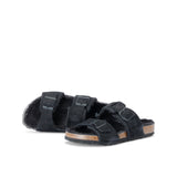 LUCA FURRY WINTER SANDAL BLACK