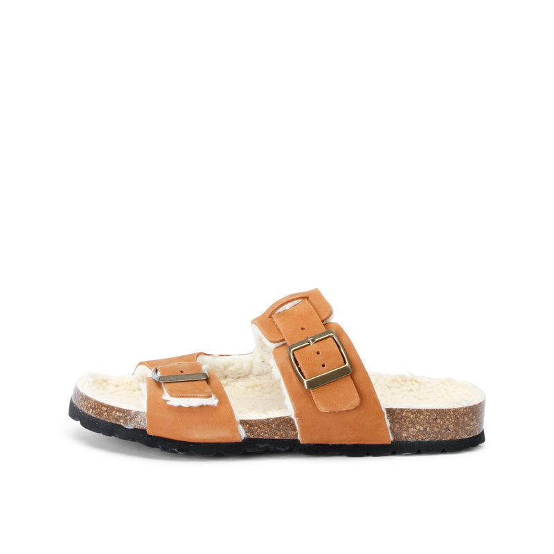 LUCA FURRY WINTER SANDAL WHISKY