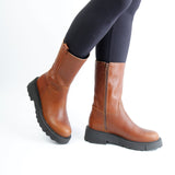 MAXI NAPPA BOOT HAZELNUT