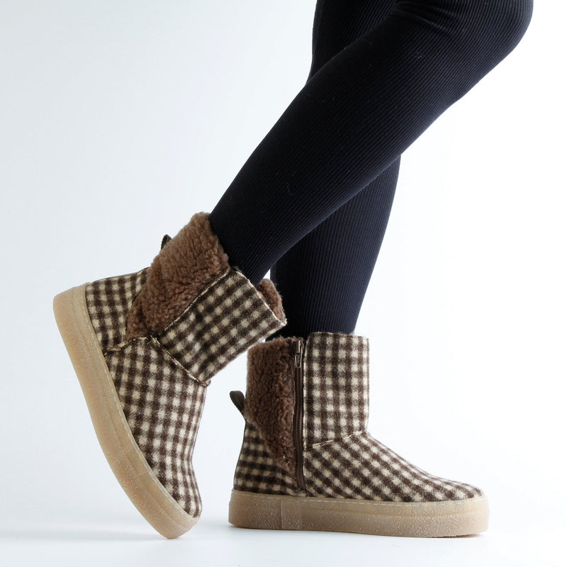 NICKI WOOL BOOTIE CHECK