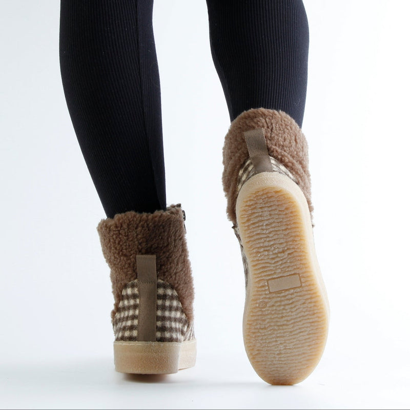 NICKI WOOL BOOTIE CHECK