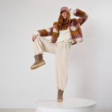 NICKI WOOL BOOTIE CHECK