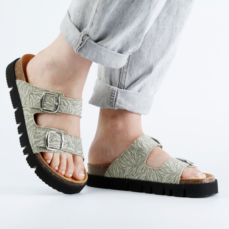 NOELIA PRINT SANDAL SEAGREEN