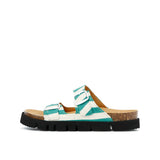 NOELIA STRIPES SANDAL GREEN