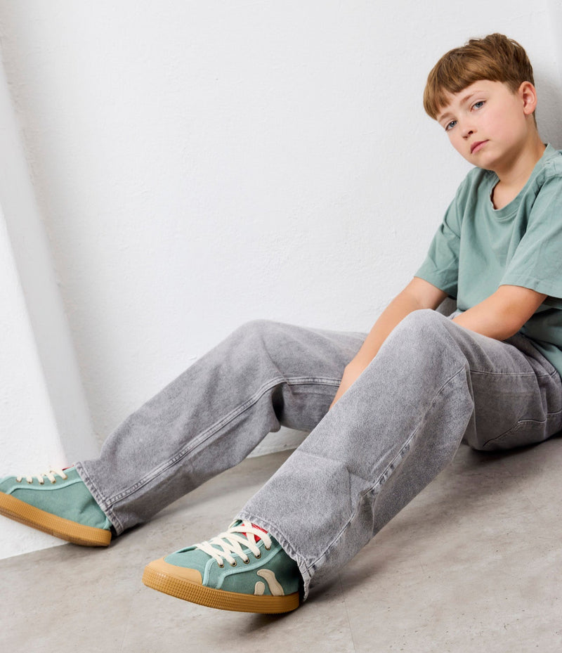 TAYLOR ORGANIC SNEAKER SEAGREEN WASHED