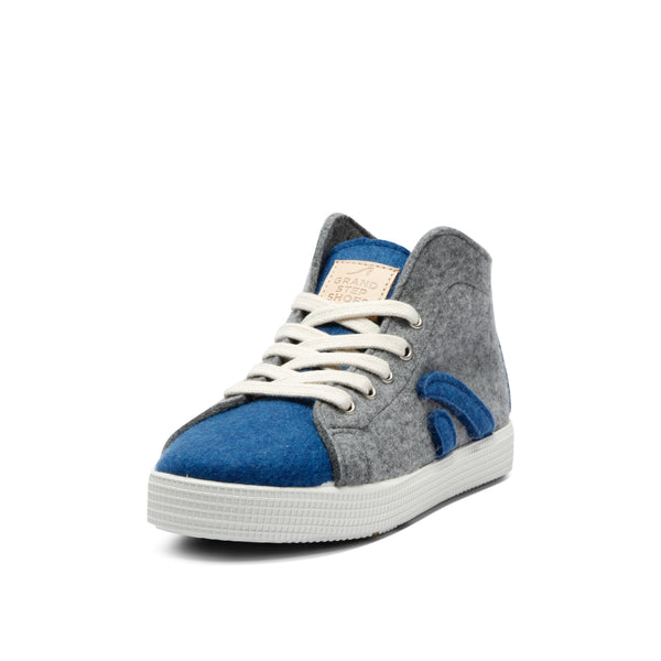 TAYLOR WOOL HIGH TOP SNEAKER GREY-BLUE