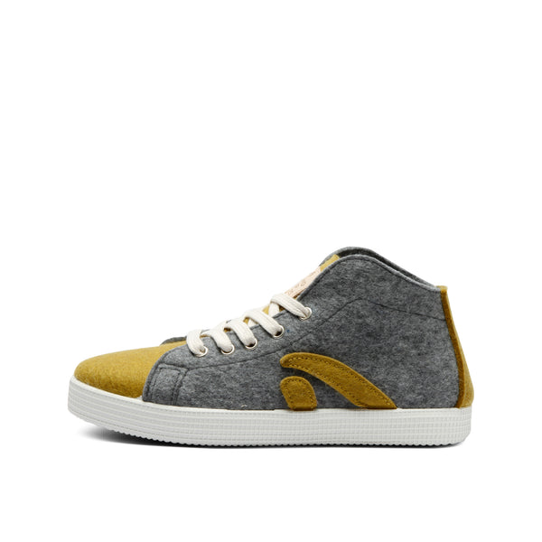 TAYLOR WOOL HIGH TOP SNEAKER GREY-CURRY