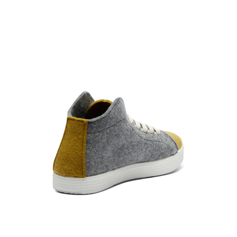 TAYLOR WOOL HIGH TOP SNEAKER GREY-CURRY