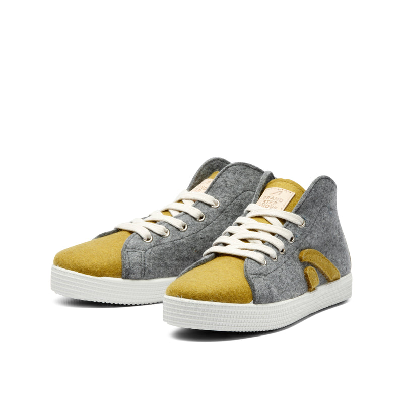 TAYLOR WOOL HIGH TOP SNEAKER GREY-CURRY