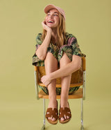 WILLOW NUBUK SANDAL ANIMAL-WHISKY
