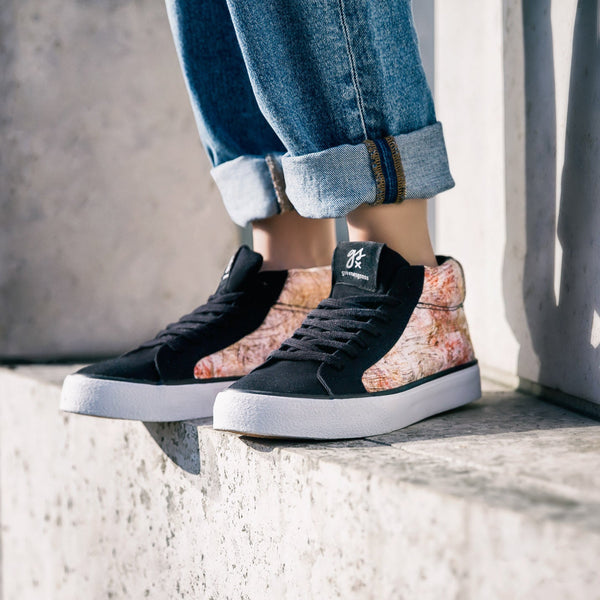 VEGANER MID-CUT SNEAKER gsx/DECKFARBEN PRINT #2 (red)