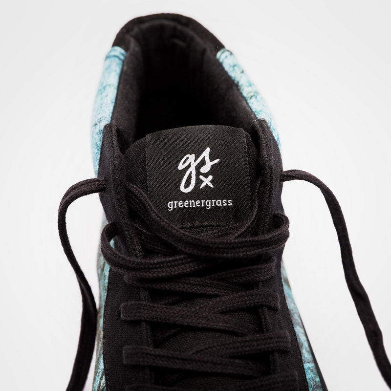 VEGANER MID-CUT SNEAKER gsx/DECKFARBEN PRINT #1 (blue)