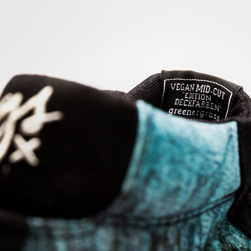 VEGANER MID-CUT SNEAKER gsx/DECKFARBEN PRINT #1 (blue)