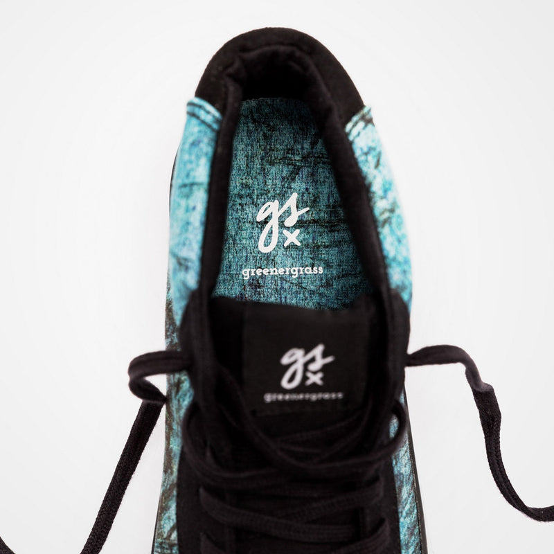 VEGANER MID-CUT SNEAKER gsx/DECKFARBEN PRINT #1 (blue)