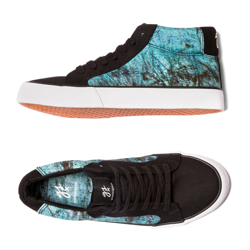 VEGANER MID-CUT SNEAKER gsx/DECKFARBEN PRINT #1 (blue)