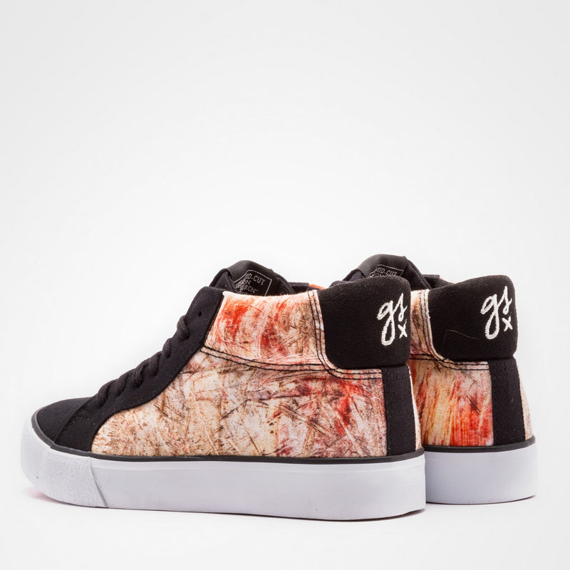 VEGANER MID-CUT SNEAKER gsx/DECKFARBEN PRINT #2 (red)