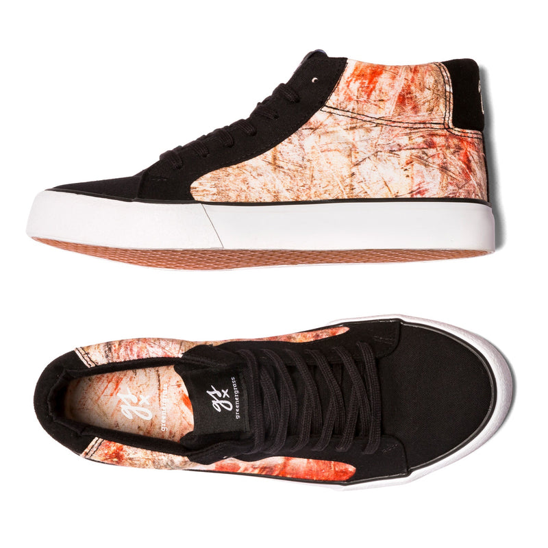 VEGANER MID-CUT SNEAKER gsx/DECKFARBEN PRINT #2 (red)