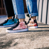 VEGANER MID-CUT SNEAKER gsx/DECKFARBEN PRINT #2 (red)