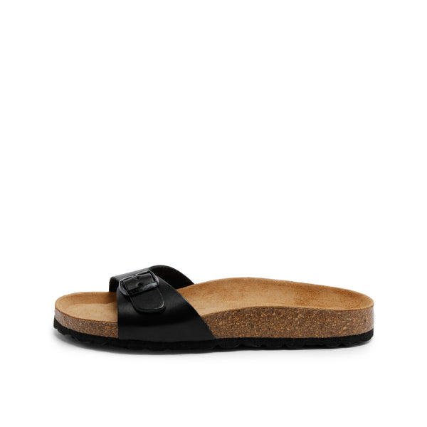 LINDA LEATHER SANDAL BLACK