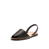 MENORQUINA LEATHER  SANDAL BLACK