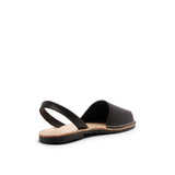 MENORQUINA LEATHER  SANDAL BLACK