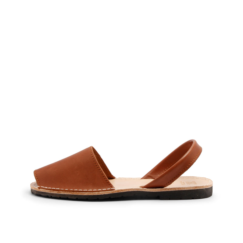 MENORQUINA LEATHER  SANDAL COGNAC