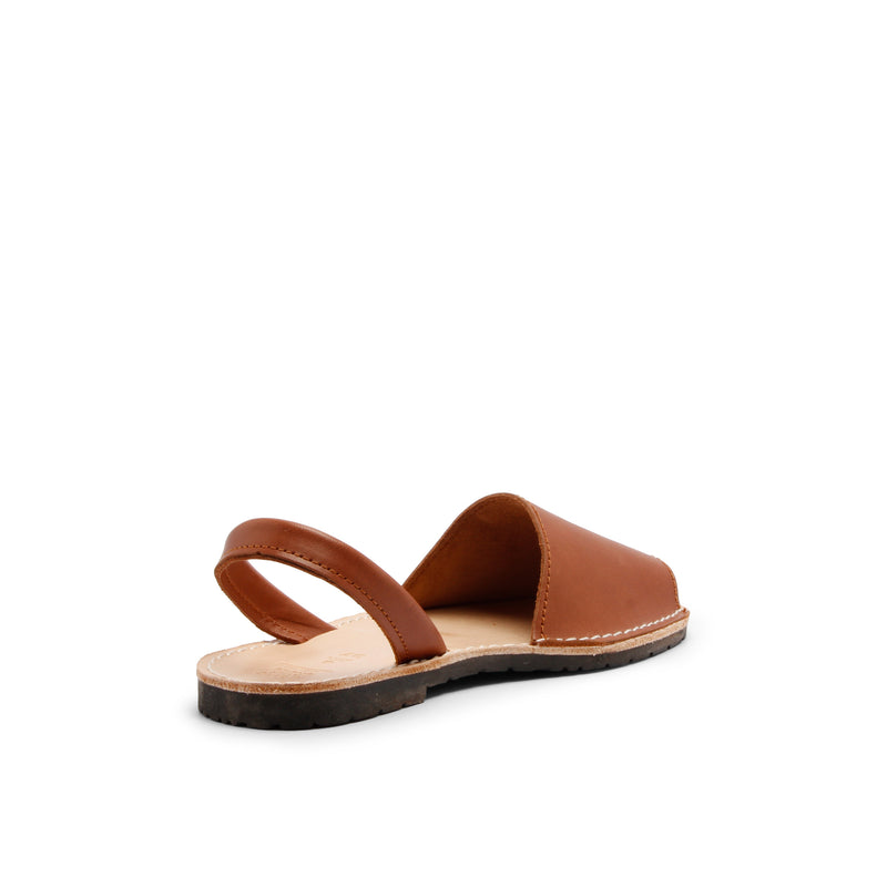 MENORQUINA LEATHER  SANDAL COGNAC