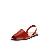 MENORQUINA LEATHER  SANDAL ROUGE