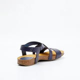 CAMILLA LEATHER SANDAL NAVY
