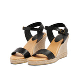 ANNA YUTE WEDGE SANDAL NEGRO