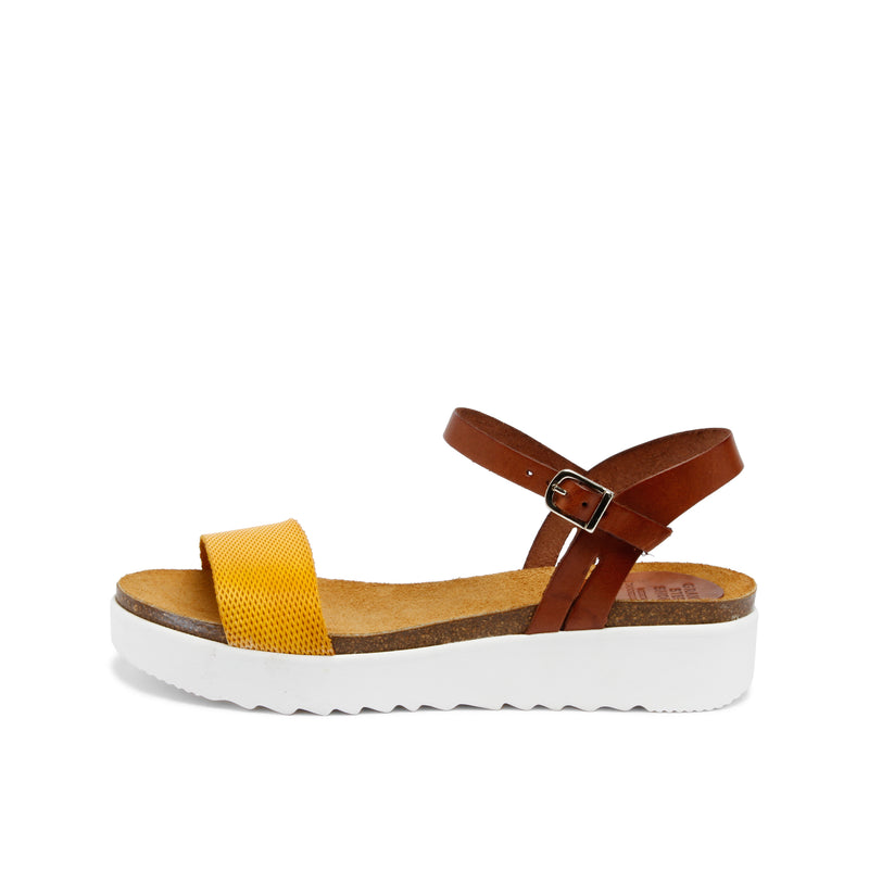 EDEN LEATHER SANDAL WHISKY SUN