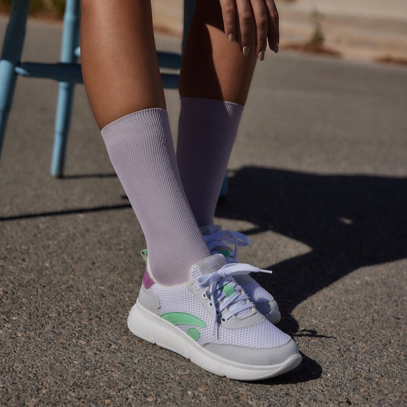 SPEED VEGAN SNEAKER WHITE NEON – Grand Step Shoes