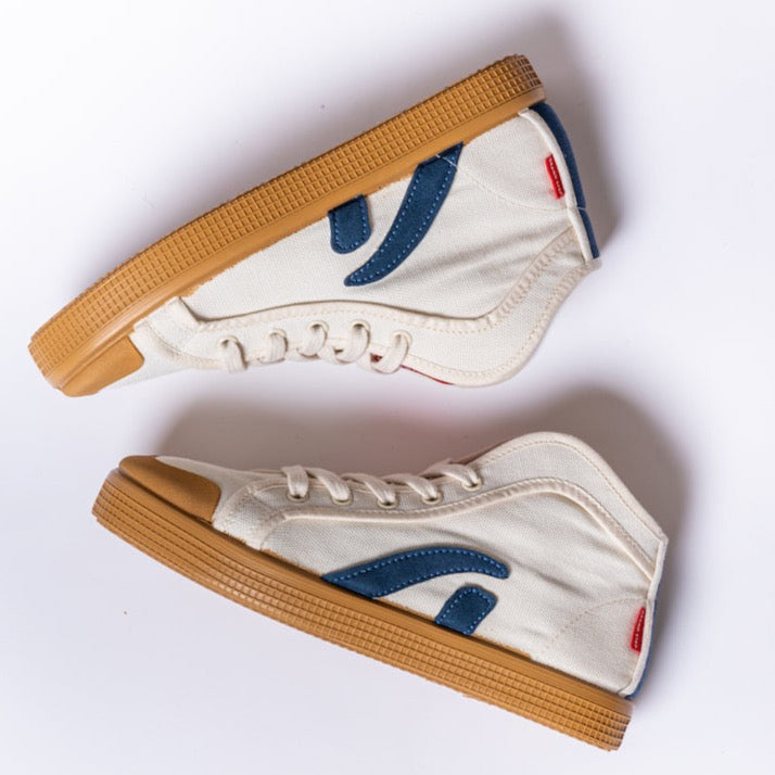 TAYLOR ORGANIC SNEAKER OFFWHITE NAVY